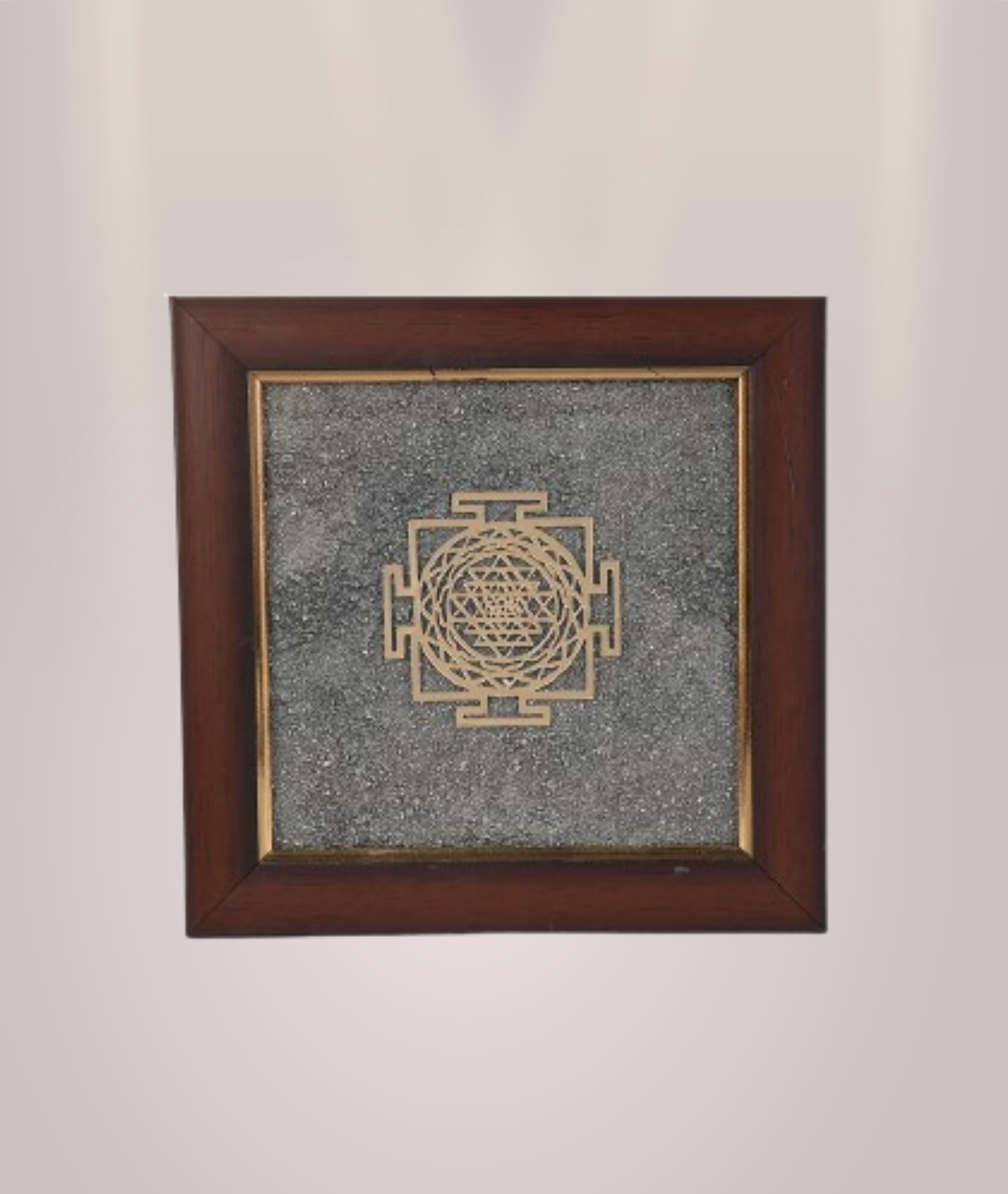 PYRITE PLATE WITH SHREE YANTRA